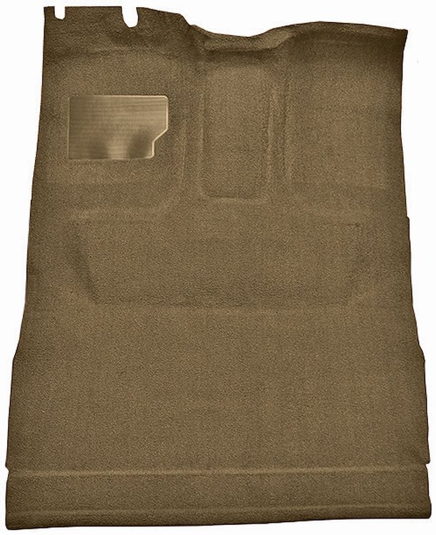 Molded Cut Pile Interior Carpet for 1974-1979 Ford F-150, F-250, F-350 [Ext. Cab, High Tunnel, Mass Backing, Dark Saddle]