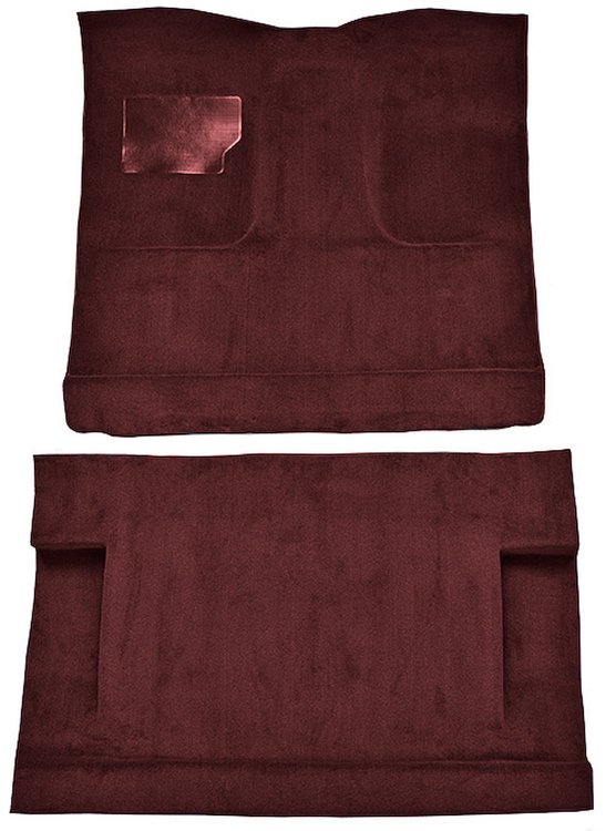 Molded Cut Pile Interior Carpet for 1975-1979 Ford F-250, F-350 [2WD, Crew Cab, Mass Backing, Maroon]