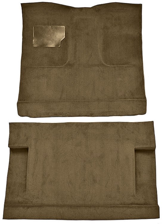Molded Cut Pile Interior Carpet for 1975-1979 Ford F-250, F-350 [2WD, Crew Cab, Mass Backing, Dark Saddle]