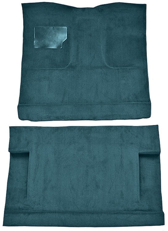 Molded Cut Pile Interior Carpet for 1975-1979 Ford F-250, F-350 [2WD, Crew Cab, Mass Backing, Blue]