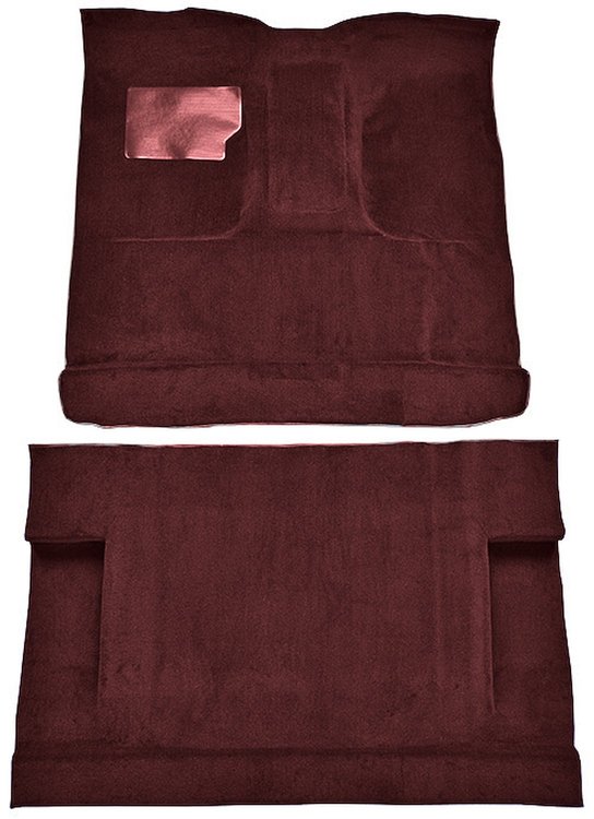 Molded Cut Pile Interior Carpet for 1975-1979 Ford F-250, F-350 [4WD, Crew Cab, Mass Backing, Maroon]
