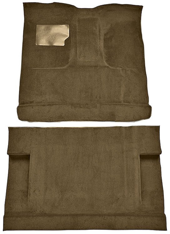 Molded Cut Pile Interior Carpet for 1975-1979 Ford F-250, F-350 [4WD, Crew Cab, Mass Backing, Dark Saddle]