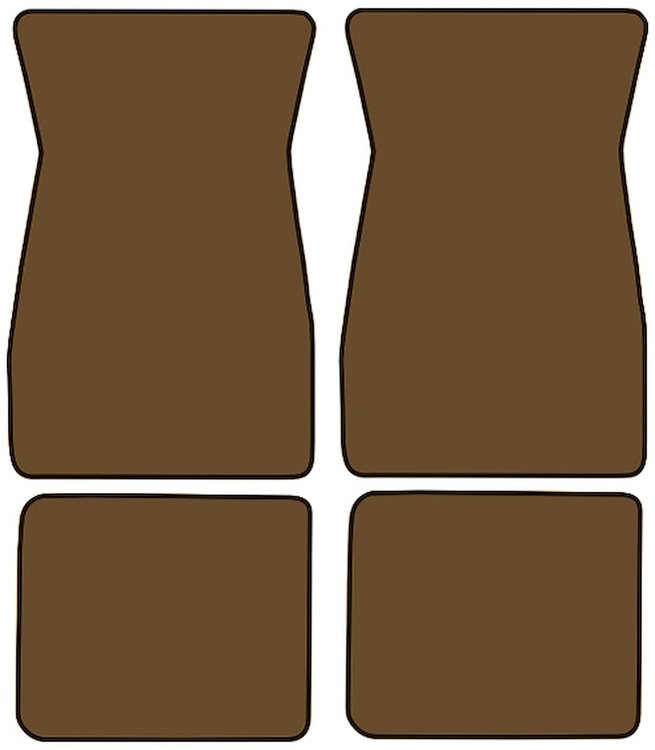 Molded Cut Pile Floor Mats for 1974-1981 Chevrolet Camaro, Ponitac Firebird/Trans Am [4-Piece, Medium Doeskin]