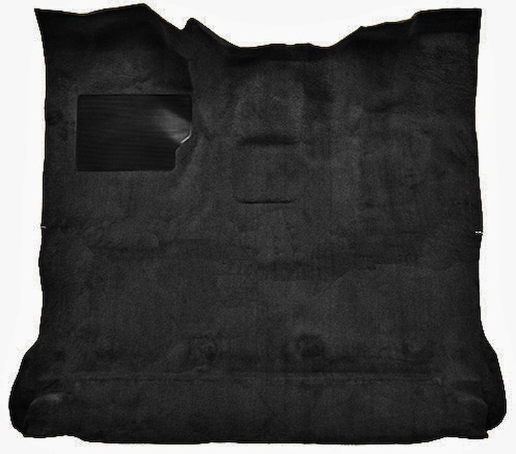 Molded Cut Pile Interior Carpet Fits Select 1980-1986 Ford Trucks [Reg. Cab, High Tunnel, OE-Style Jute Backing, Black]