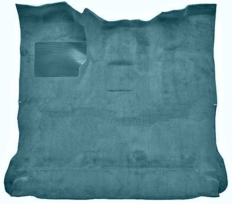 Molded Cut Pile Interior Carpet Fits Select 1980-1986 Ford Trucks [Reg. Cab, High Tunnel, OE-Style Jute Backing, Blue]