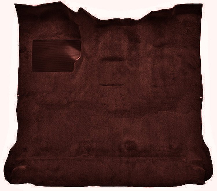 Molded Cut Pile Interior Carpet Fits Select 1980-1986 Ford Trucks [Reg. Cab, High Tunnel, OE-Style Jute Backing, Oxblood]