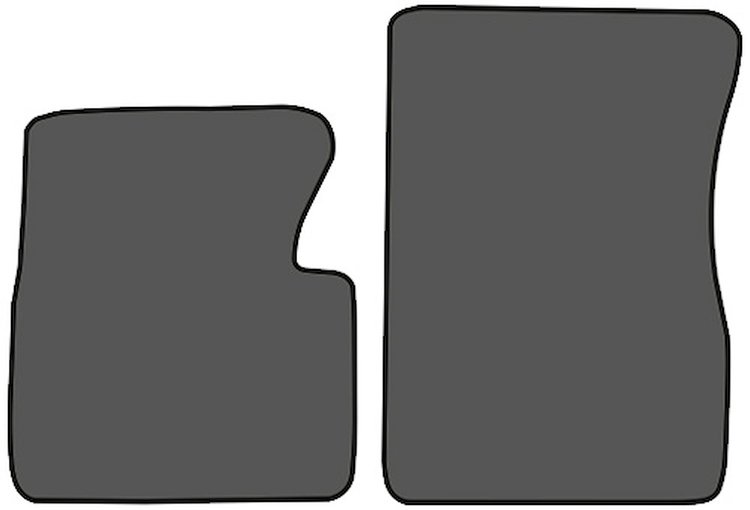 Molded Loop Floor Mats for 1955-1958 Chevrolet and GMC Trucks [2-Piece, Gunmetal Gray]
