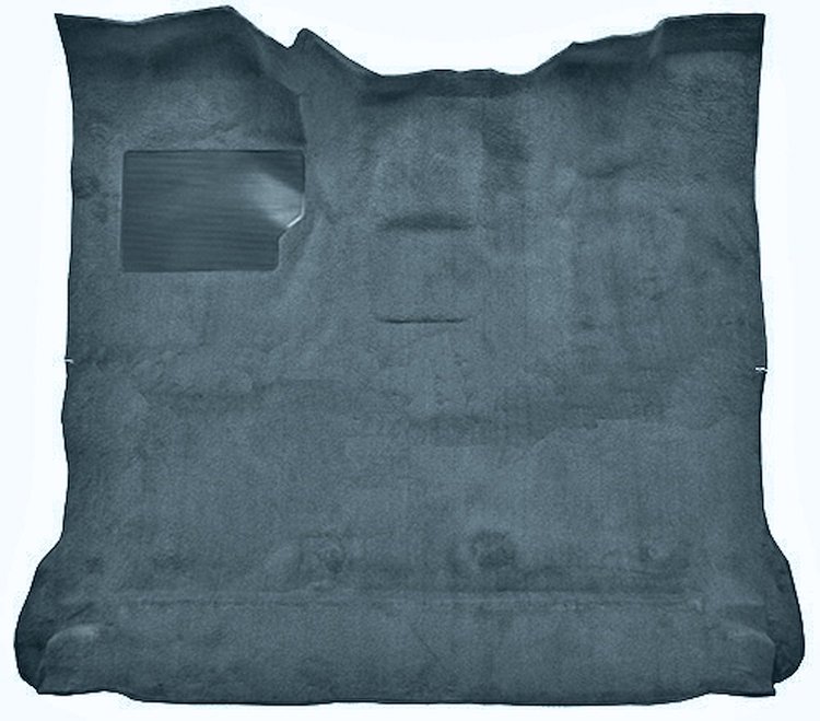 Molded Cut Pile Interior Carpet Fits Select 1980-1986 Ford Trucks [Reg. Cab, High Tunnel, Mass Backing, Crystal Blue]