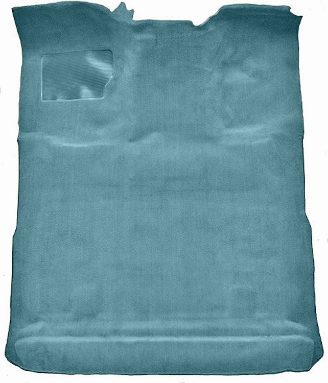 Molded Cut Pile Interior Carpet Fits Select 1980-1997 Ford Trucks [Extended Cab, Low Tunnel, OE-Style Jute Backing, Blue]