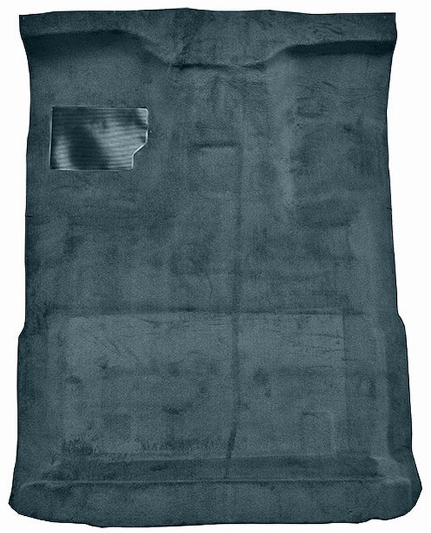 Molded Cut Pile Interior Carpet Fits Select 1980-1997 Ford Trucks [Extended Cab, High Tunnel, OE Jute Backing, Crystal Blue]