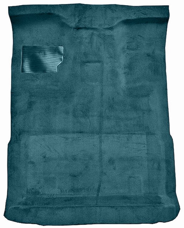 Molded Cut Pile Interior Carpet Fits Select 1980-1997 Ford Trucks [Extended Cab, High Tunnel, Mass Backing, Blue]