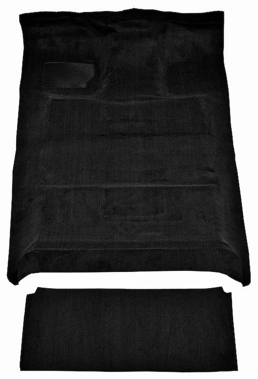 Molded Cut Pile Interior Carpet Fits Select 1987-1997 Ford Trucks [Crew Cab, Low Tunnel, Gasoline, OE Jute Backing, Black]