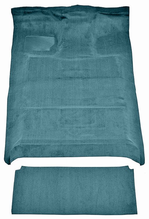 Molded Cut Pile Interior Carpet Fits Select 1987-1997 Ford Trucks [Crew Cab, Low Tunnel, Gasoline, OE Jute Backing, Blue]