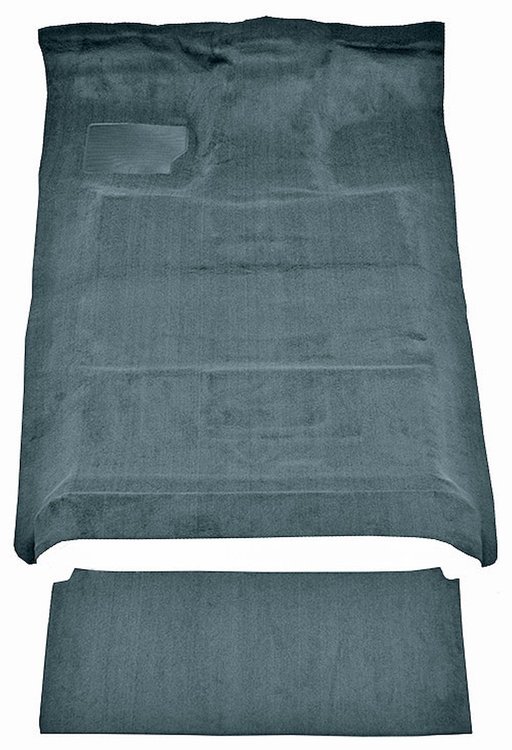 Molded Cut Pile Interior Carpet Fits Select 1987-1997 Ford Trucks [Crew Cab, Low Tunnel, Gas, OE Jute Backing, Crystal Blue]