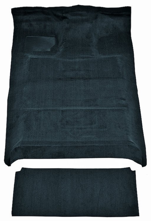 Molded Cut Pile Interior Carpet Fits Select 1987-1997 Ford Trucks [Crew Cab, Low Tunnel, Gas, OE Jute Backing, Regatta Blue]