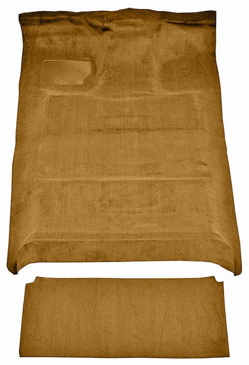 Molded Cut Pile Interior Carpet Fits Select 1987-1997 Ford Trucks [Crew Cab, Low Tunnel, Gasoline, Mass Backing, Chamoise]