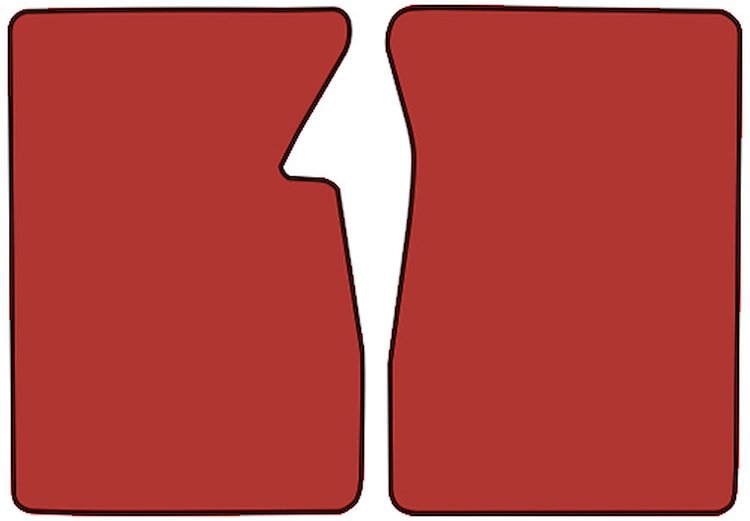 Molded Loop Floor Mats for 1960-1966 Chevrolet and GMC Trucks [2-Piece, Red]