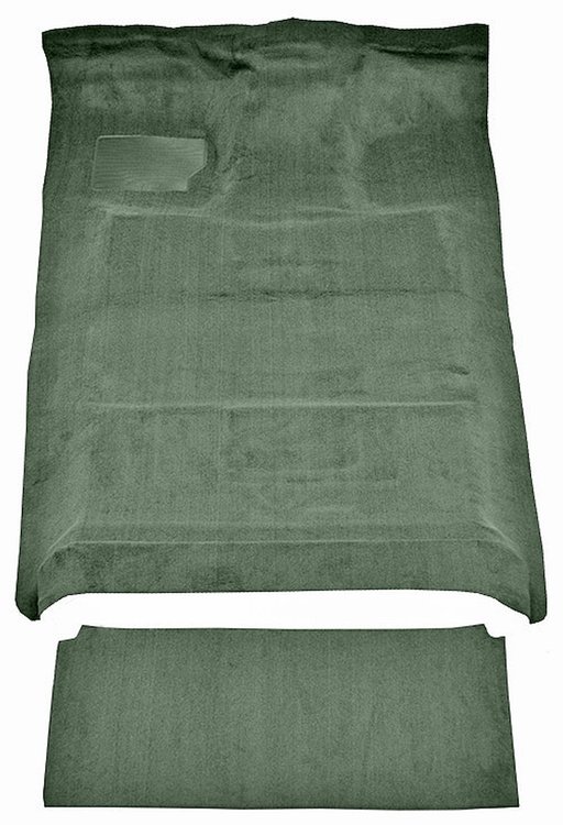 Molded Cut Pile Interior Carpet Fits Select 1987-1997 Ford Trucks [Crew Cab, Low Tunnel, Gasoline, Mass Backing, Sage Green]