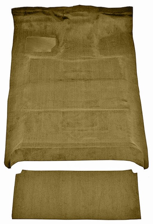 Molded Cut Pile Interior Carpet Fits Select 1987-1997 Ford Trucks [Crew Cab, Low Tunnel, Gasoline, Mass Backing, Gold]