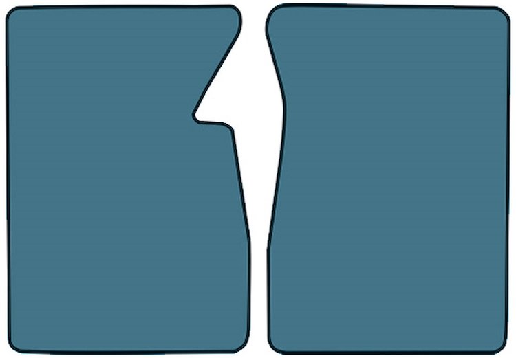 Molded Loop Floor Mats for 1960-1966 Chevrolet and GMC Trucks [2-Piece, Medium Blue]