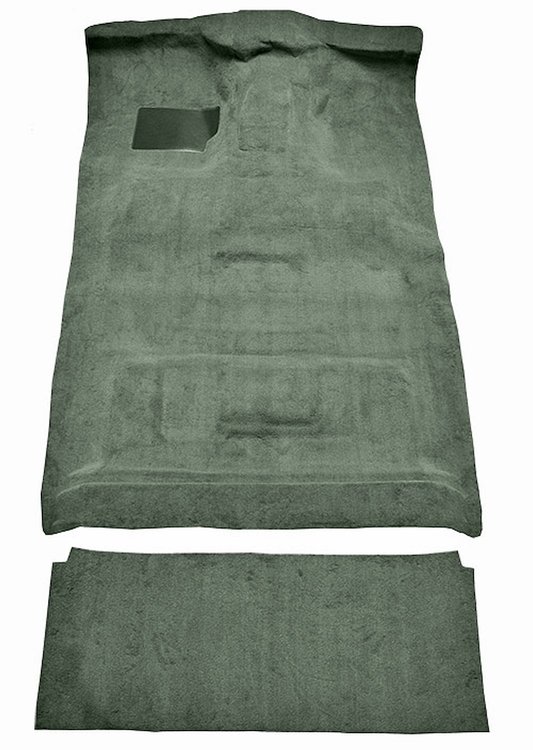 Molded Cut Pile Interior Carpet Fits Select 1987-1997 Ford Trucks [Crew Cab, Low Tunnel, Diesel, OE Jute Backing, Sage Green]