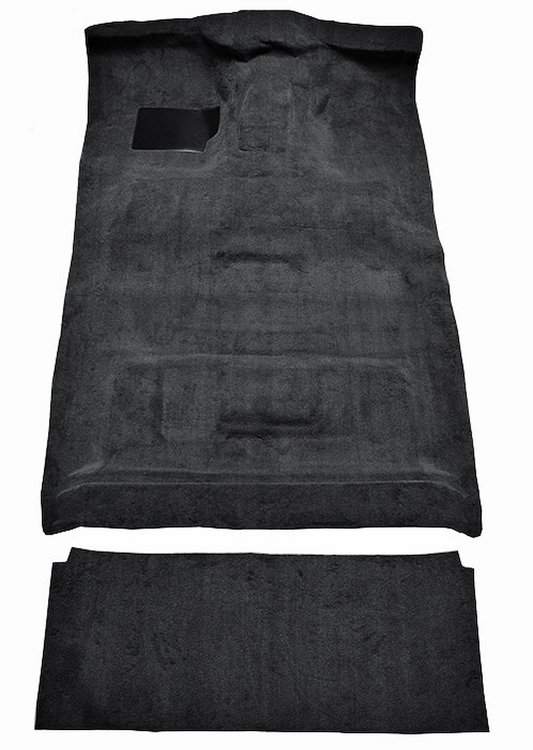 Molded Cut Pile Interior Carpet Fits Select 1987-1997 Ford Trucks [Crew Cab, Low Tunnel, Diesel, OE Jute Backing, Graphite]
