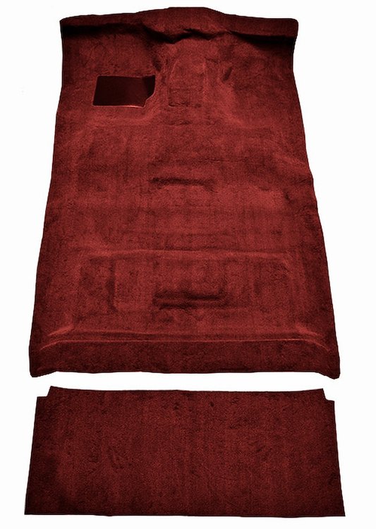 Molded Cut Pile Interior Carpet Fits Select 1987-1997 Ford Trucks [Crew Cab, Low Tunnel, Diesel, Mass Backing, Oxblood]
