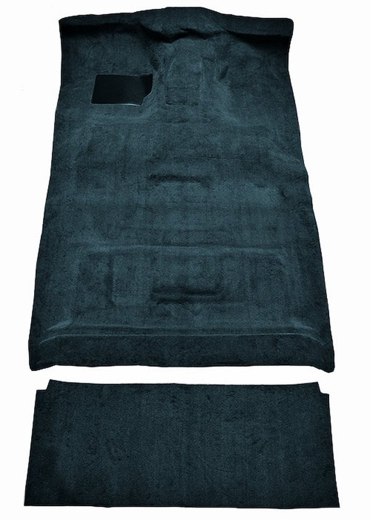 Molded Cut Pile Interior Carpet Fits Select 1987-1997 Ford Trucks [Crew Cab, Low Tunnel, Diesel, Mass Backing, Regatta Blue]