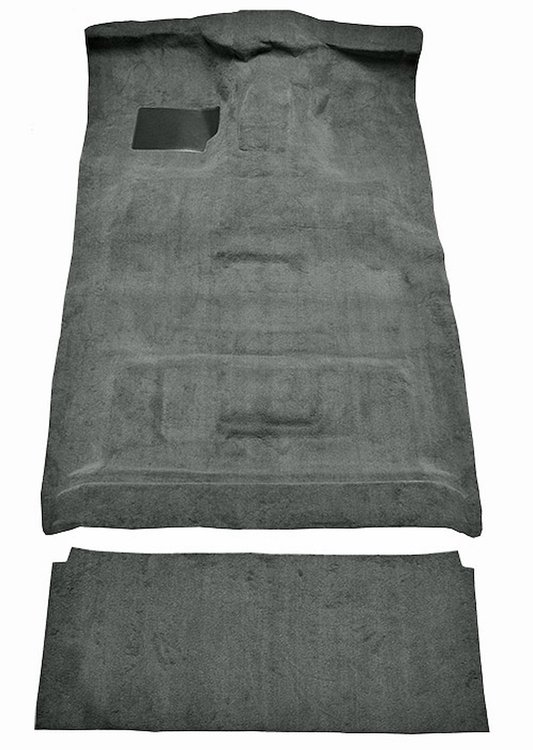 Molded Cut Pile Interior Carpet Fits Select 1987-1997 Ford Trucks [Crew Cab, High Tunnel, OE Jute Backing, Dark Gray]