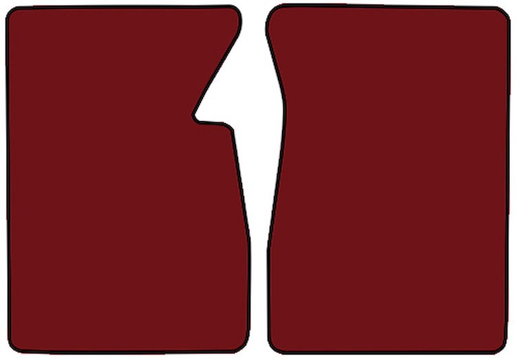 Molded Loop Floor Mats for 1960-1966 Chevrolet and GMC Trucks [2-Piece, Maroon]