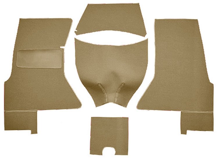 Cut and Sewn Daytona Interior Carpet for 1956-1957 Chevrolet Corvette [OE-Style Jute Backing, Beige]