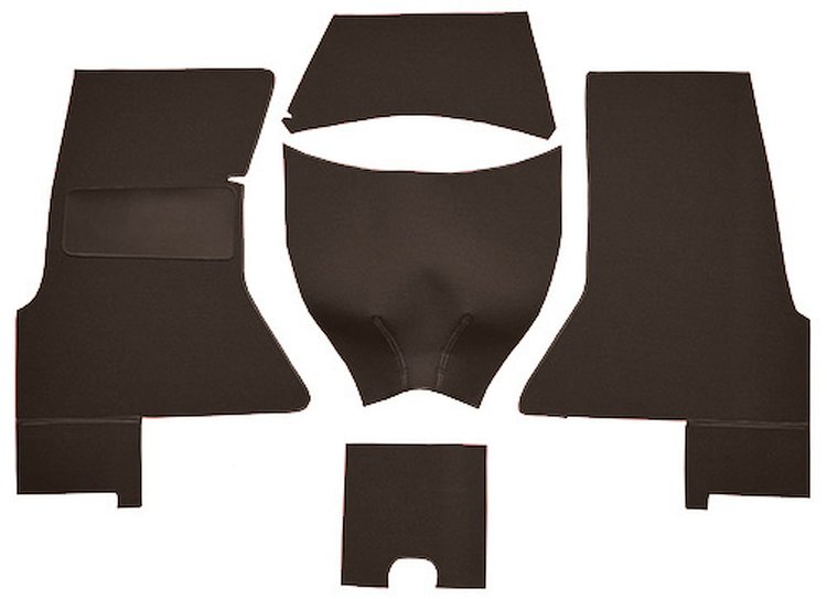 Cut and Sewn Daytona Interior Carpet for 1956-1957 Chevrolet Corvette [OE-Style Jute Backing, Brown]