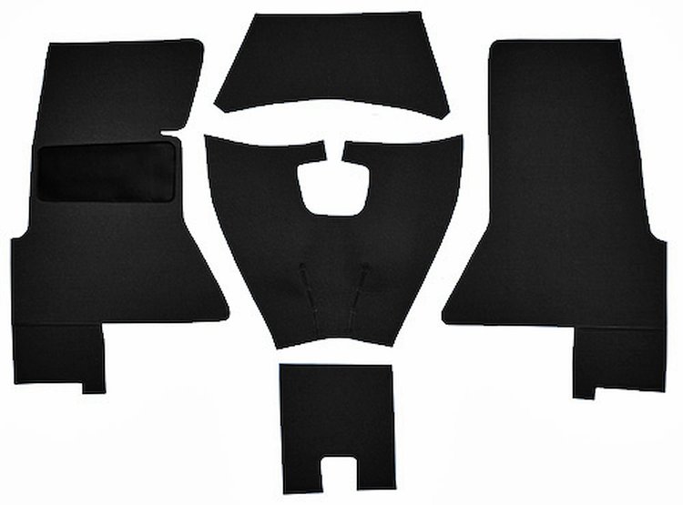 Cut and Sewn Daytona Interior Carpet for 1958 Chevrolet Corvette [OE-Style Jute Backing, Black]