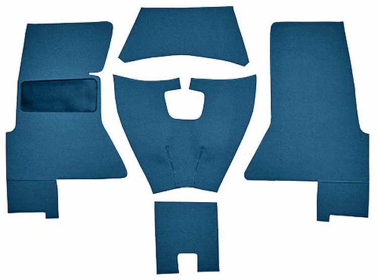 Cut and Sewn Daytona Interior Carpet for 1958 Chevrolet Corvette [OE-Style Jute Backing, Blue]
