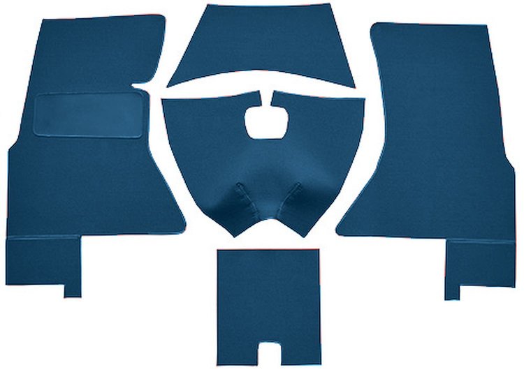 Cut and Sewn Daytona Interior Carpet for 1959-1960 Chevrolet Corvette [OE-Style Jute Backing, Blue]