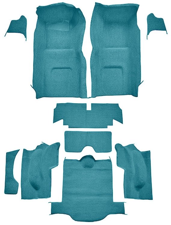 Molded Loop Interior Carpet for 1965 Chevrolet Corvette Coupe [OE-Style Backing, Medium Blue]