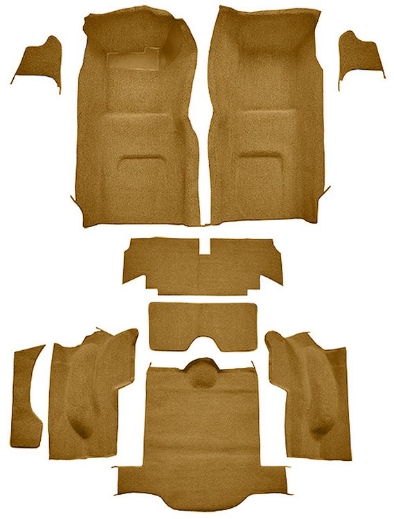 Molded Loop Interior Carpet for 1965 Chevrolet Corvette Coupe [OE-Style Backing, Medium Saddle]