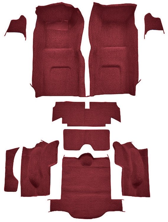 Molded Loop Interior Carpet for 1965 Chevrolet Corvette Coupe [Mass Backing, Maroon]