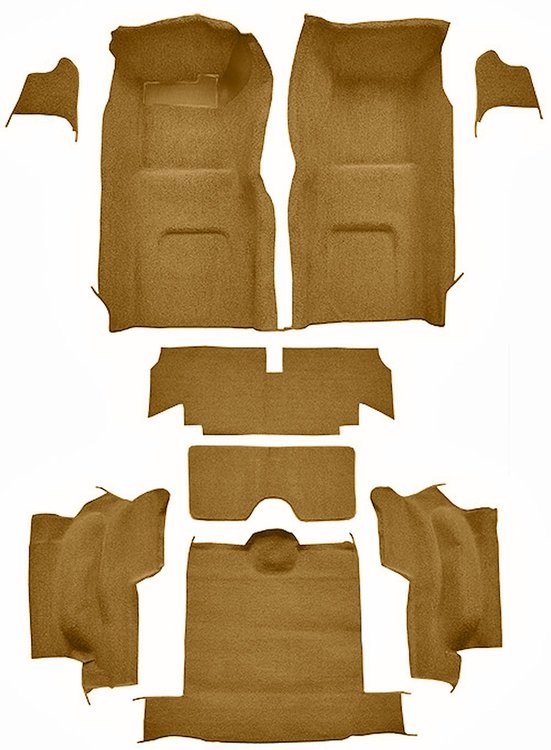 Molded Loop Interior Carpet for 1965-1966 Chevrolet Corvette Convertible [OE-Style Backing, Medium Saddle]