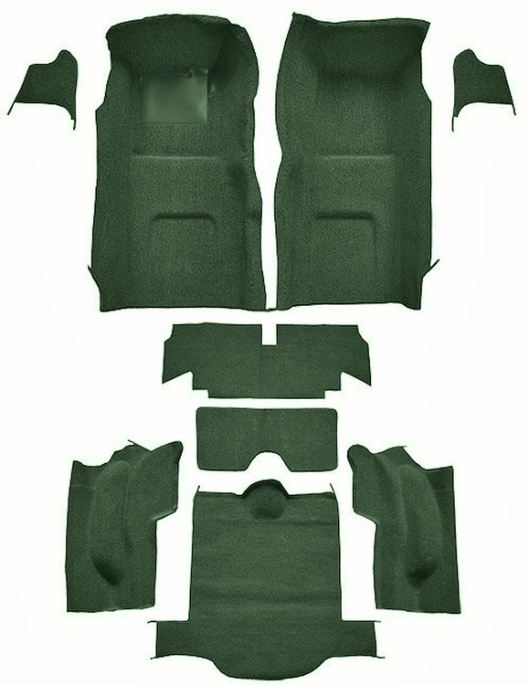 Molded Loop Interior Carpet for 1967 Chevrolet Corvette Coupe [OE-Style Backing, Dark Green]