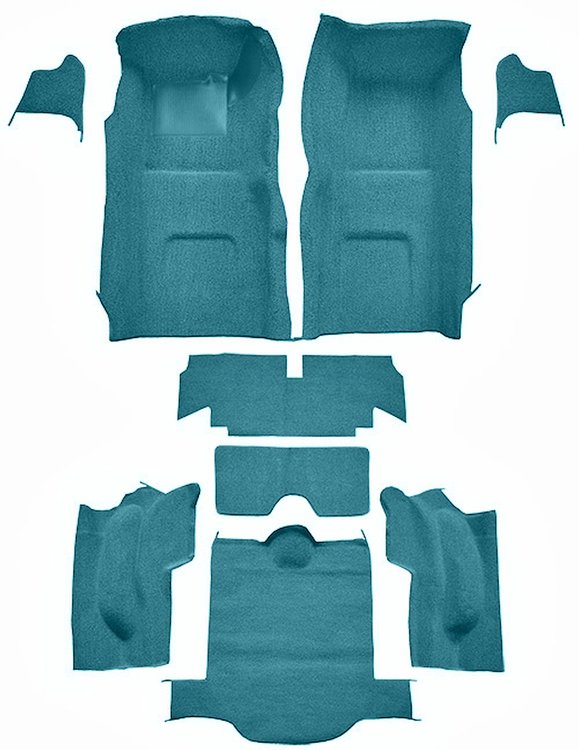 Molded Loop Interior Carpet for 1967 Chevrolet Corvette Coupe [OE-Style Backing, Medium Blue]