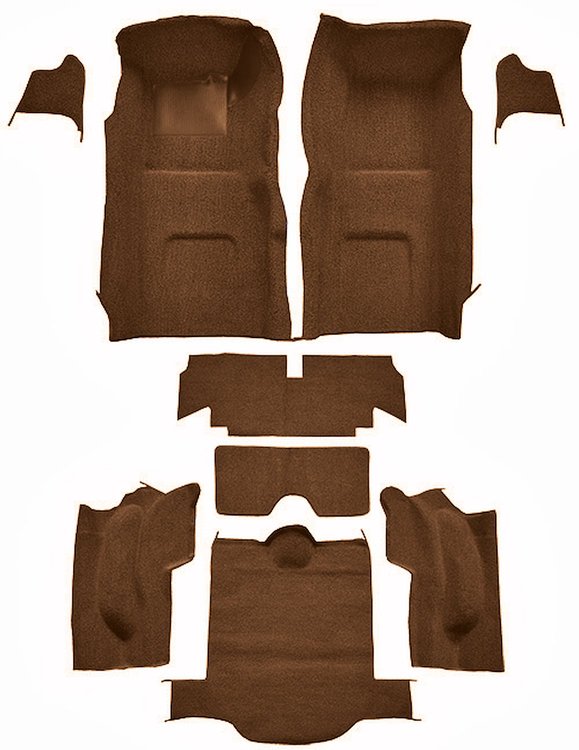 Molded Loop Interior Carpet for 1967 Chevrolet Corvette Coupe [OE-Style Backing, Dark Saddle]