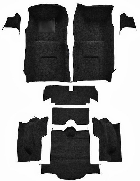 Molded Loop Interior Carpet for 1967 Chevrolet Corvette Coupe [Mass Backing, Black]