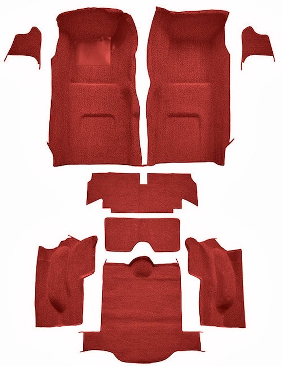 Molded Loop Interior Carpet for 1967 Chevrolet Corvette Coupe [Mass Backing, Red]