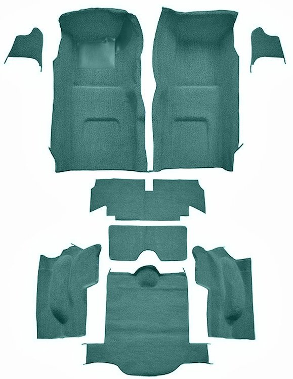 Molded Loop Interior Carpet for 1967 Chevrolet Corvette Coupe [Mass Backing, Teal]