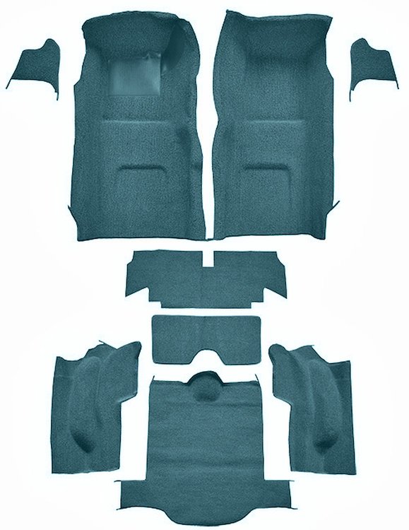 Molded Loop Interior Carpet for 1967 Chevrolet Corvette Coupe [Mass Backing, Bright Blue]