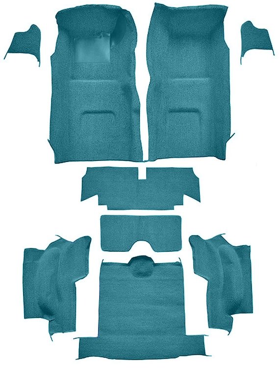 Molded Loop Interior Carpet for 1967 Chevrolet Corvette Convertible [OE-Style Backing, Medium Blue]