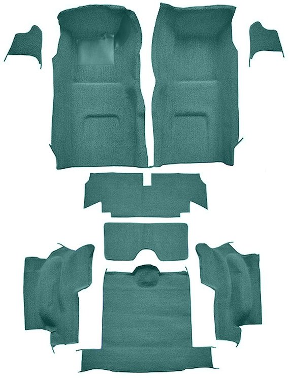 Molded Loop Interior Carpet for 1967 Chevrolet Corvette Convertible [Mass Backing, Teal]