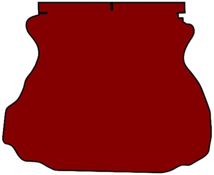 Molded Cut Pile Trunk Mat for 1994-2004 Ford Mustang [Dark Red/Carmine]