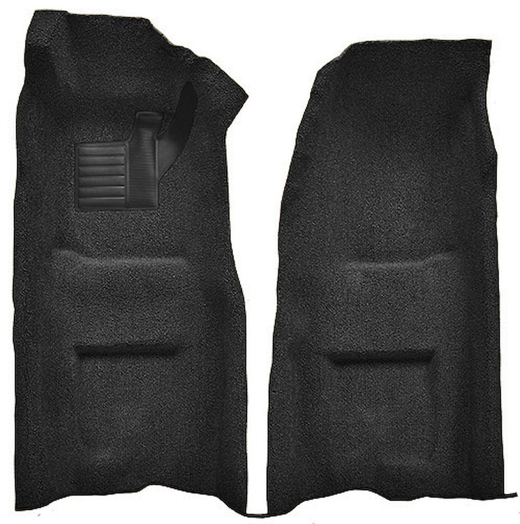 Molded Loop Front Interior Carpet for 1968 Chevrolet Corvette Coupe and Roadster [Automatic, Mass Backing, Black]